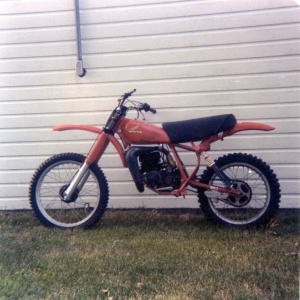 Rear frame rework suspension modification to a Honda CR125M